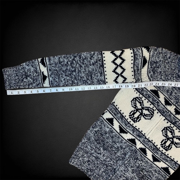 TNA Grey Lambswool Zip Up Sweater - Picture 9 of 9